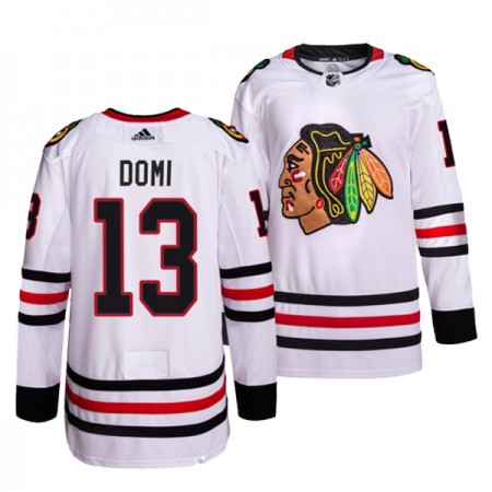 Chicago Blackhawks Hockeydrakt Max Domi 13 Hvit Adidas Authentic - Herre